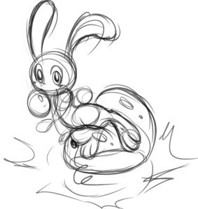 A Catapult Bunny riding on a big balloon. Not sure if training or playing.